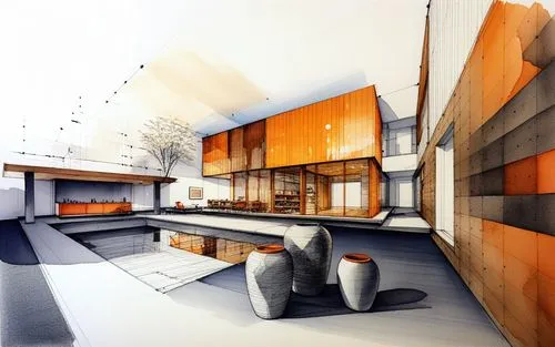 Modern Futuristic Architecture Conceptual Design 2024,render,mid century modern,rendered,modern house,renders,remodel