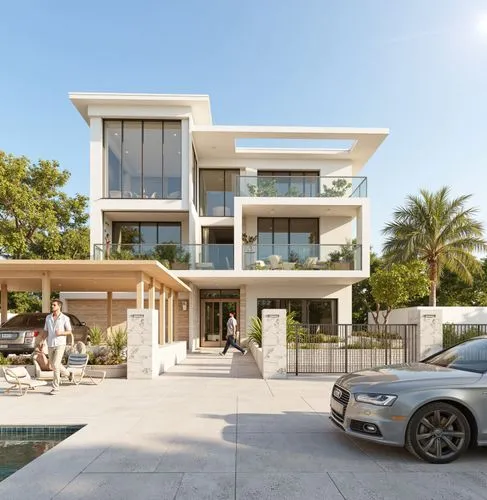 a picture taken outside a luxury home with an ocean front driveway,fresnaye,modern house,dunes house,luxury home,luxury property,holiday villa,modern architecture,crib,florida home,residential house