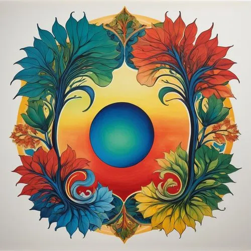 A surreal and mysterious composition drawn entirely with ink marker technique using perfect horizontal lines. Four solid gradient spheres (blue, red, green, and yellow) are grounded, each surrounded b