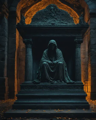 night Zdzisław Beksiński tomb
,sepulchre,the death of socrates,crypt,woman praying,mausoleum,christopher columbus's ashes,classical antiquity,antiquity,tombs,man praying,praying woman,weeping angel,of