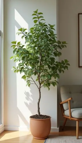 decorative tree in pot, living room,home staging,the potted plant is in the corner of the room,ficus,growing mandarin tree,bonsai tree,potted tree,intensely green hornbeam wallpaper,crepe myrtle,bonsa