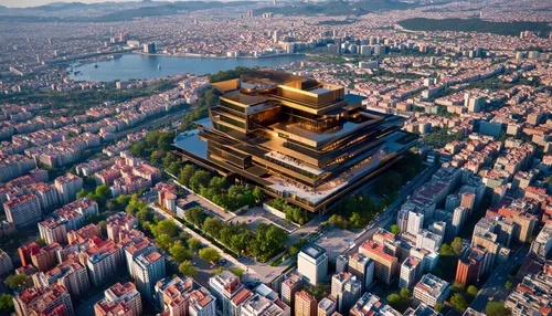 Photo-realistic 32k, high definition, HQ resolution, aerial side angle, variable long shot, Futuristic Villa Residence Building, Dragon Ball Universe, Age 780, Sci-Fi Fantasy Art, futuristic metropoli