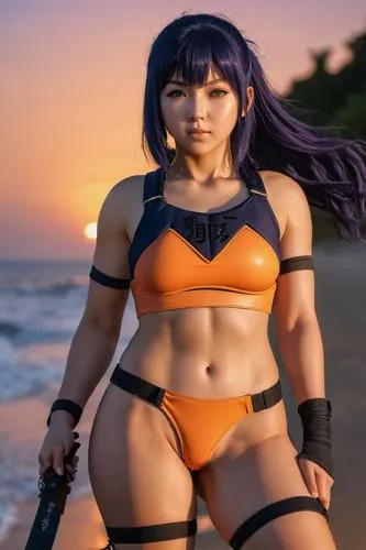 hinata , big, bech, casual, dusk, bikini, ninja armor,hinata,mai tai,naruto,yang,maya,cosplay image,viola,beach background,eva unit-08,beach sports,eva,ephedra,evangelion eva 00 unit,beach toy,ora,dap