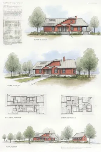 an architectural presentation board of an artist's residence design with floor plans, views perspectives 3D renders and texts in a neatly composed sheet with space and balanced formatted graphics

,ar