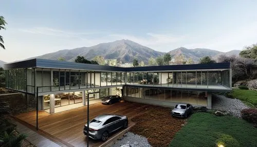 this house is in the mountains above a valley,house in mountains,house in the mountains,modern house,roof landscape,dunes house,beautiful home,modern architecture,forest house,neutra,cubic house,grass