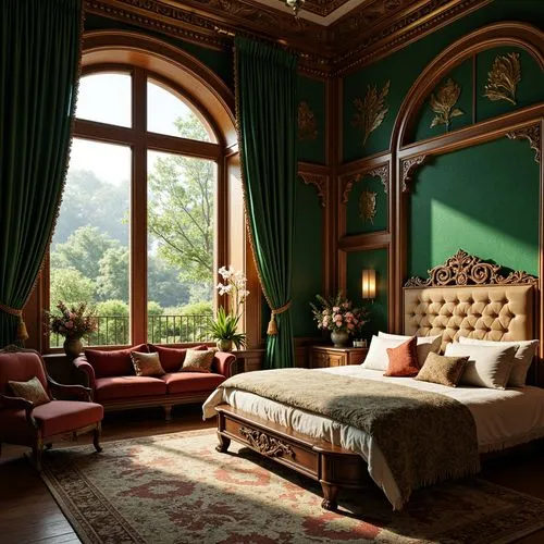 Art Nouveau Style Bedroom Interior Design Ideas