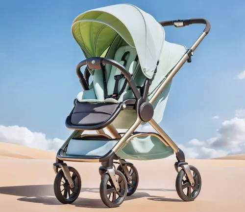 Stroller,a buggy stroller in the middle of a sand dune,dolls pram,strollers,baby mobile,pushchairs,blue pushcart,baby accessories,push cart,baby stuff,bassinet,sports utility vehicle,vintage buggy,dol