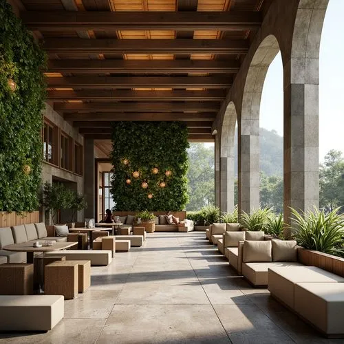 Blobitecture Style Dining Hall Architecture Design Ideas
