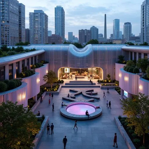 High-tech Style Youth Center Architecture Design Ideas