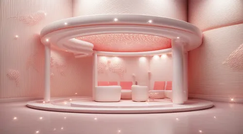 beauty room,baby room,ufo interior,luxury bathroom,pink chair,cosmetics counter,sci fi surgery room,room newborn,the little girl's room,treatment room,3d render,canopy bed,cinema 4d,stage design,thera