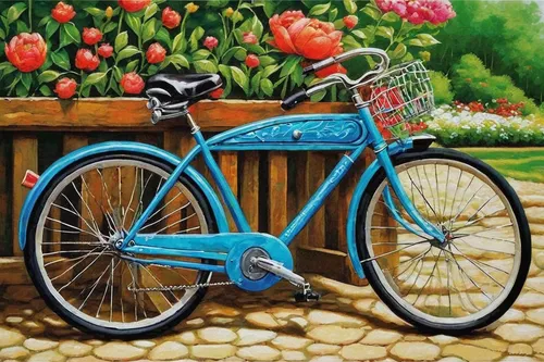 Enthusiastic Full Drill Diy Diamond Painting Cross Stitch Garden Bicycle Square Diamond Embroidery Patterns Rhinestones Mosaic Painting Ga072 Latest Technology Arts,crafts & Sewing,floral bike,bicycle