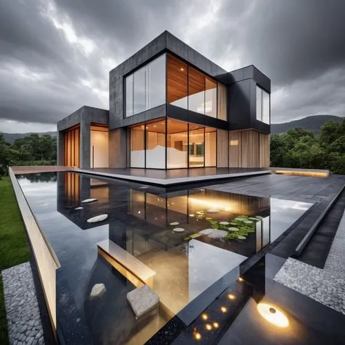 modern architecture,modern house,cube house,cubic house,glass facade,frame house,mirror house,glass wall,structural glass,corten steel,architecture,glass facades,residential house,luxury property,arch