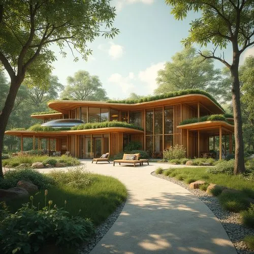 Streamline Moderne Style Healthcare Center Architecture Design Ideas