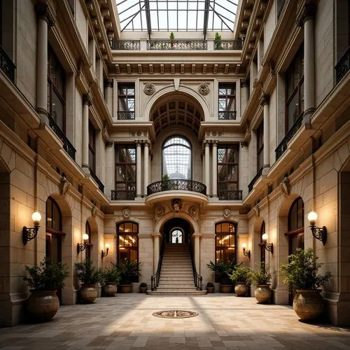 High School Romanesque Style Building Architecture Design Ideas