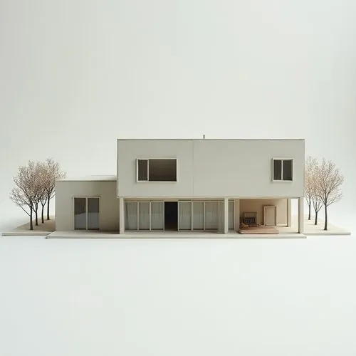 minimalist japanese urban house, flat concrete surfaces, rectangular windows, scale model in paper, no background


,a model of an upside down house, on white background,eisenman,residential house,mod