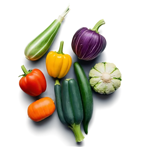 Colorful vegetables, assorted, fresh, vibrant, studio photography, still life, solo, overhead shot, softbox lighting, shallow depth of field, realistic texture, detailed wrinkles, varied shapes, sizes