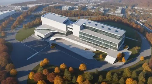 synchrotron,embl,sanatoriums,hydropower plant,sanatorium,sewage treatment plant,biotechnology research institute,futuristic art museum,ski facility,biozentrum,olympia ski stadium,solar cell base,ohsu,