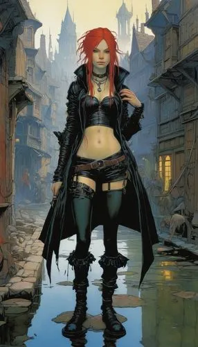 avirl lavigne  at the londom big bain in a blodypunk city,transistor,katarina,bachalo,bloodrayne,romanoff,rasputina,elona,palmiotti,triss,madelyne,irisa,klayton,jasinski,mordenkainen,abaddon,skotnikov