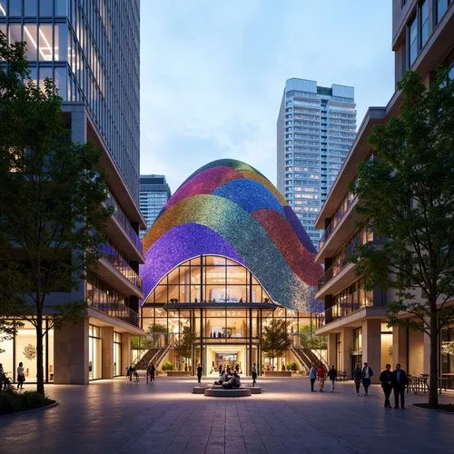 Cultural Center International Style Building Design Ideas