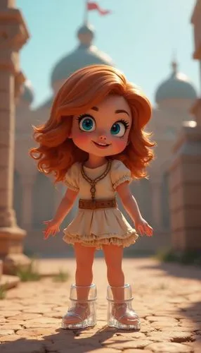 junior beauty pageant with, a family of father with his young daughter are pageant contestants, the girl has wavy rusty-blond hair, sparkling blue eyes, fair skin with rosy cheeks, short dress in pale