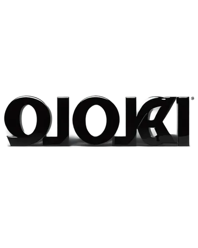 black logo, simple design, modern typography, bold font, circular shape, glossy effect, 3D appearance, metallic material, reflective surface, high contrast, centered composition, close-up shot, soft f