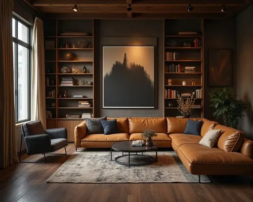 interior design,this modern living room has a large painting on the wall,livingroom,living room,minotti,sitting room,apartment lounge,modern minimalist lounge,Photography,Documentary Photography,Docu