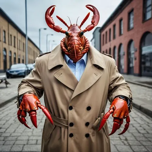 Lobster mobster in a trench coat
,hannibalsson,praeger,jakrapob,hellboy,redant,hannibal,zygon,lobinger,cerdo,kozik,heister,bobinski,mothman,the stag beetle,svankmajer,splichal,cervus,lenderman,beetzau