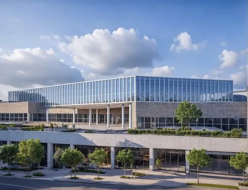 Modern Building on the City Street,iupui,technion,umkc,utsa,fiu,skolkovo,globalfoundries,technopark,houston police department,phototherapeutics,new building,biotechnology research institute,kaust,ornl