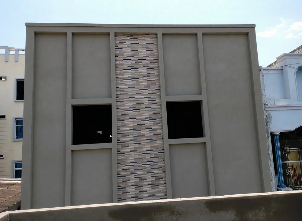 there is an open window in this building