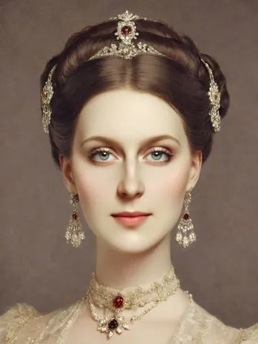 Olga, Queen of Württemberg. She has exceptionally long and very dark hair, while her complexion appears rather pale.,victorian lady,leighton,winterhalter,noblewoman,margairaz,elizabet,victoriana,edwar