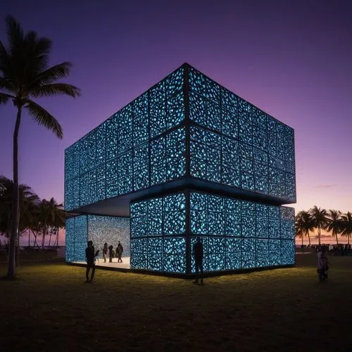 Bjarke Ingels designed as a tropical cubic pavilion in  San Juan Puerto Rico,cube stilt houses,adjaye,cubic house,cube background,water cube,cube sea,cube surface,cube house,kaust,luminarias,cubes,pub