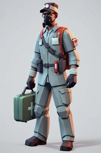 Low Poly,medic,patroller,cybersmith,engineer,cyberpatrol,engi,popchanka,lady medic,thermedics,spybot,3d model,courier,aquanaut,battlesuit,respirator,pilot,spaceguard,protective suit,drone operator,eng