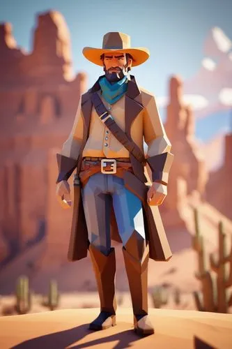 Low Poly, game Character, Full body,mercenario,desert background,vaquero,pecos,filoni,guards of the canyon,desert,jarba,merzouga,desert fox,lawman,conquistador,benmerzouga,semidesert,lacosta,gunslinge