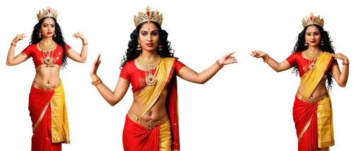 Durga Mata, Indian goddess, golden crown, intricate jewelry, red bindi, curly black hair, vermilion mark on forehead, yellow saree, elaborate blouse, bare feet, standing, powerful pose, dramatic light