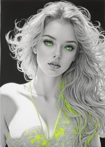люминесцентные зрачки глаз,Green eyes,neon body painting,seyfried,seelie,florescent,lime,fluoresces,enchantress,fluorescently,dahlia white-green,neon makeup,image manipulation,celtic woman,irishwoman,
