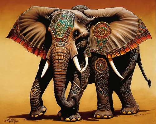A tribal-inspired elephant tattoo, representing cultural heritage and unity.,mandala elephant,indian elephant,elephantine,circus elephant,elephants,asian elephant,african elephant,cartoon elephants,af