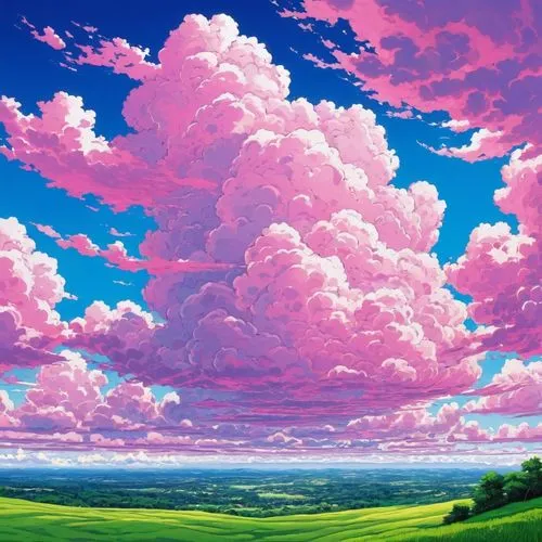 Summer, pink clouds, distant sky, HD,cloudmont,sky,cumulus,cumulus clouds,cloudstreet,cielo,cumulus cloud,sky clouds,clouds - sky,purple landscape,clouds,cloudscape,landscape background,paisaje,cloudl