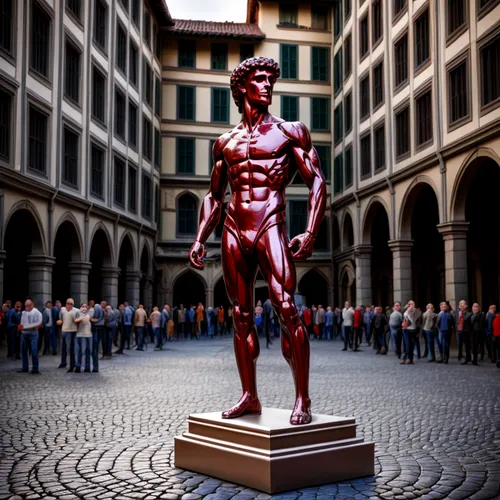 
improve facial features, make them defined,piazza della signoria,michelangelo,muscular system,the vitruvian man,vitruvian man,red milan,piazza navona,the statue,firenze,body building,statue of hercul