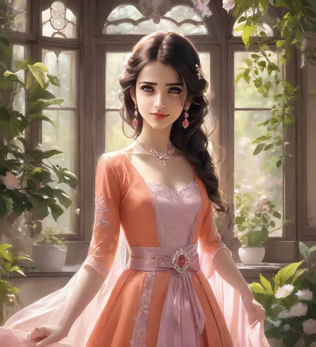 Bhadrika - Elegance 1.2,fairy tale character,rosa 'the fairy,princess sofia,belle,ball gown,enchanting,fantasy portrait,ballgown,noblewoman,hanbok,anarkali,rosaline,arwen,fairy queen,victorian lady,se