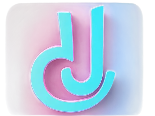 TikTok logo, social media icon, colorful, musical note, letter "d" shape, rounded corners, shiny metallic surface, reflective, vibrant blue and white colors, 3D effect, close-up shot, central composit