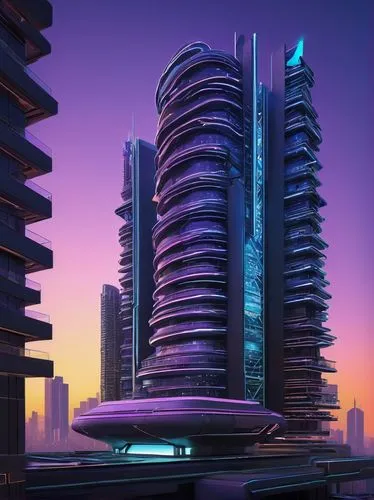 Futuristic, modern, computationally generated architecture, sleek lines, metallic materials, LED lights, circuit boards, wires, motherboards, robotic arms, futuristic cityscape, neon lights, skyscrape