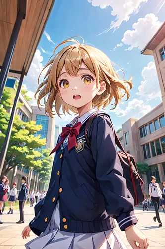 tsumugi kotobuki k-on,darjeeling,anime japanese clothing,honolulu,maya,erika,sakura background,cg artwork,portrait background,playing outdoors,clear sky,ecstatic,outside,darjeeling tea,japanese sakura