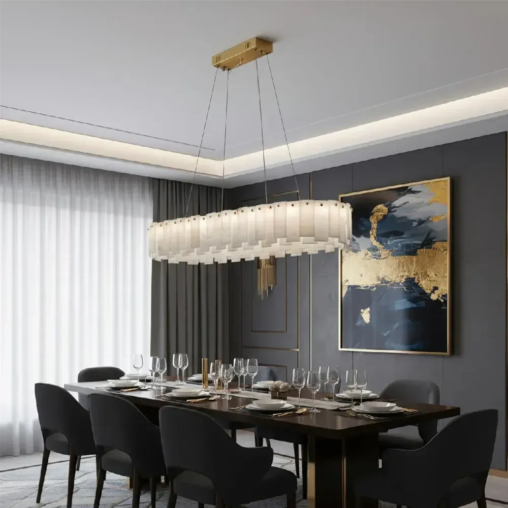 Onyx Linear Alabaster Chandelier