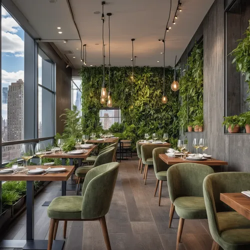 recruiting nyc luxury apartments rental brokers, with beautiful much view, realistic style,new york restaurant,roof garden,green living,fine dining restaurant,outdoor dining,hanging plants,culinary he