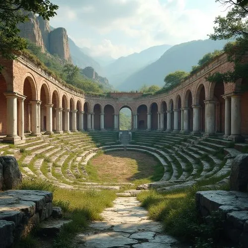 Amphitheater Romanesque Style Building Design Ideas