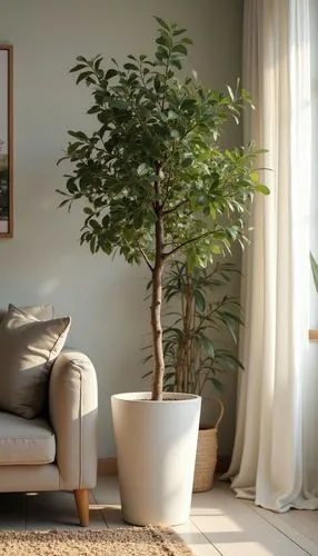 decorative tree in pot, living room,home staging,a tree in the middle of a living room,ficus,bamboo plants,intensely green hornbeam wallpaper,houseplant,house plants,houseplants,home interior,potted t