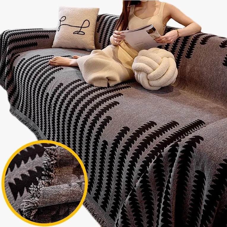 Housse de Protection Canapé Anti-Griffure Chat en Chenille
