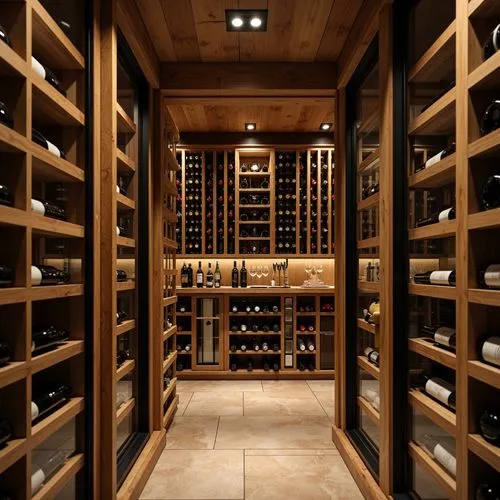 Academic Style Wine Cellar Design Ideas
