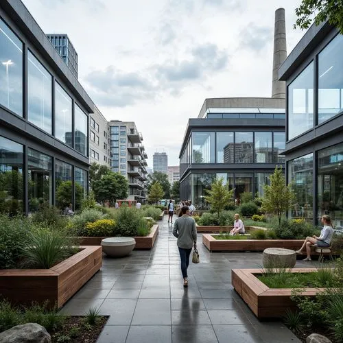 Experimental Architecture Style Design Ideas Using Bronze Material and Lavender Blue Color