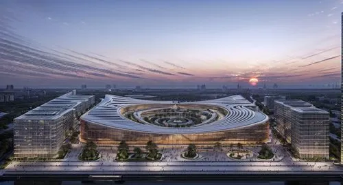 (at dusk:1.5),tianjin,baku eye,zhengzhou,xi'an,hongdan center,chinese architecture,oval forum,largest hotel in dubai,beijing,beijing or beijing,shenyang,pudong,futuristic architecture,hudson yards,fut